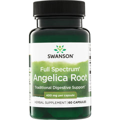 SW1324 | Swanson Full Spectrum Angelica Root, Traditional Digestive Support, 400 mg per capsule, 60 capsules