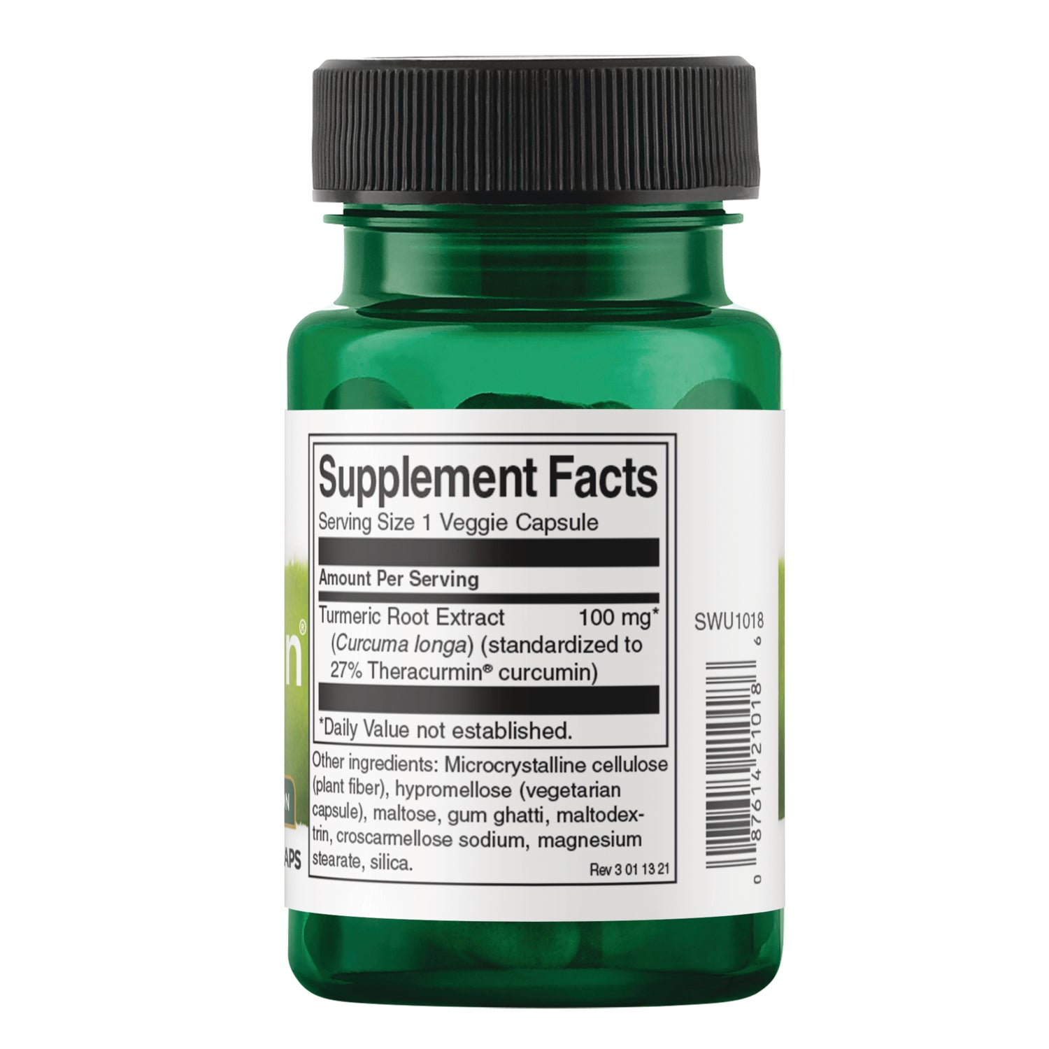 SWU1018 | Yellow speckled capsule on white background with centimeter and inch rulers showing size