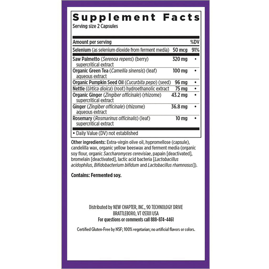 NWC272 | Supplement Facts panel showing serving size, ingredient amounts, other ingredients and Contains: Fermented soy - Thumbnail