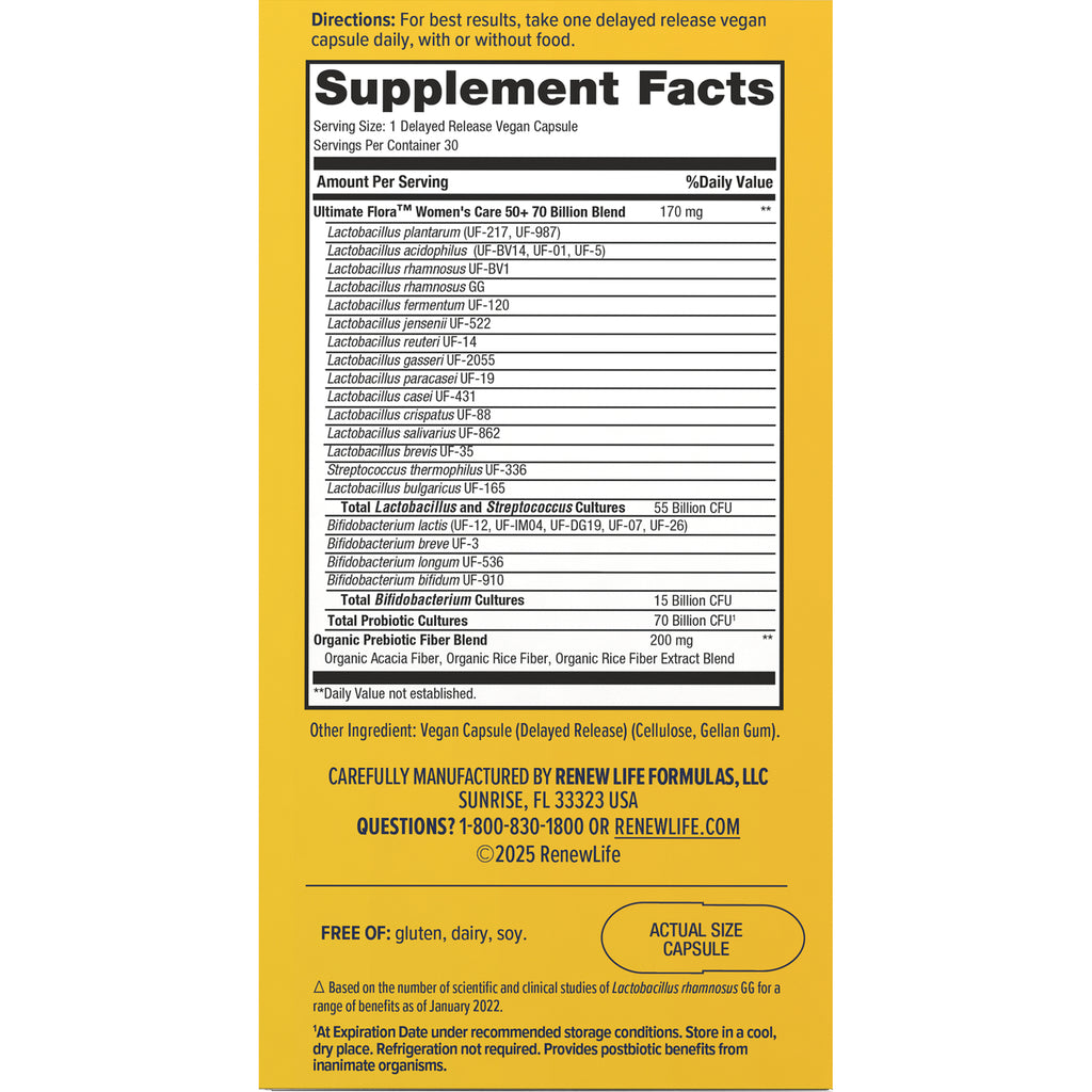 RNL257 | back panel showing supplement facts table, directions, manufacturer info and actual size capsule graphic - Thumbnail