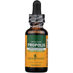 HPH028 | Amber dropper bottle of Herb Pharm PROPOLIS immune support tincture, 1 fluid ounce