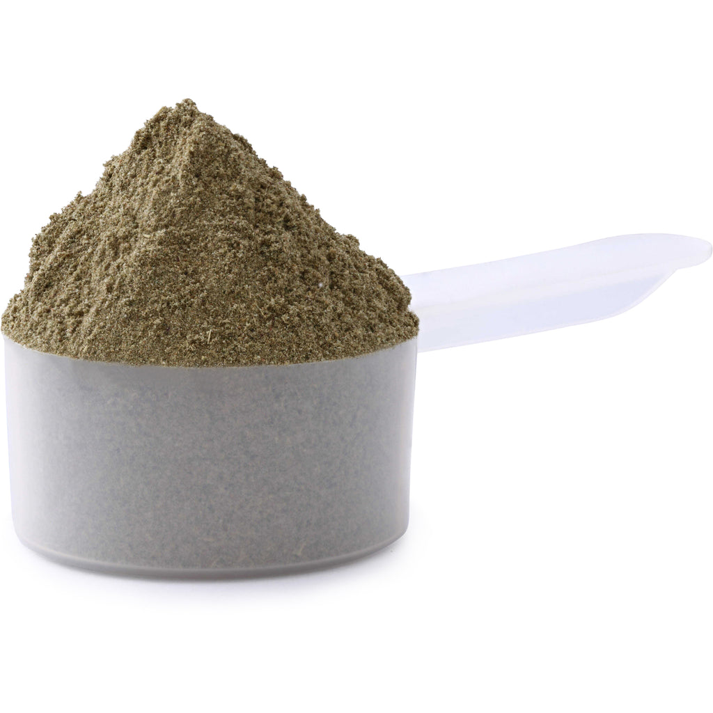 SWB006 | Scoop of green-brown powder in a clear measuring scoop - Thumbnail