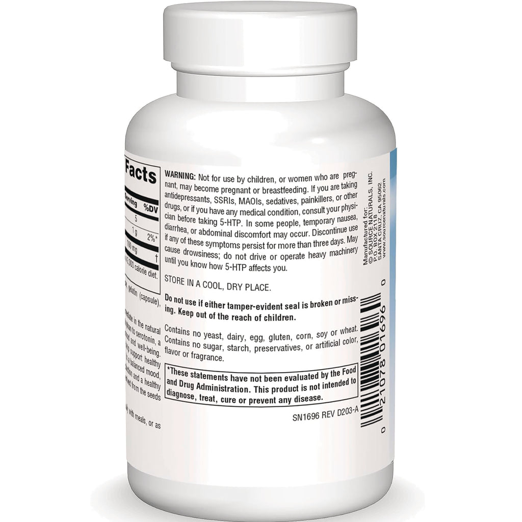 SN374 | Back label with Supplement Facts, warning text, and barcode on supplement bottle - Thumbnail
