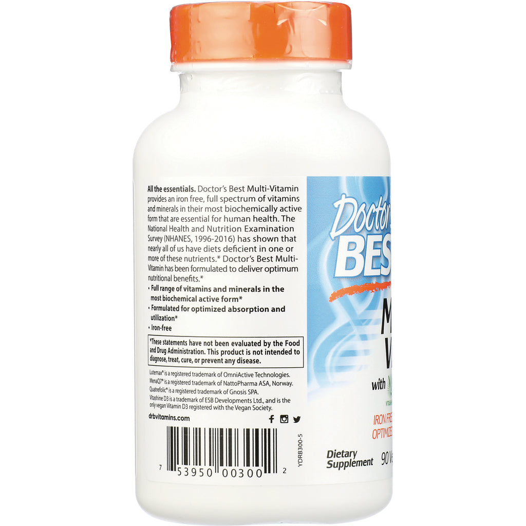 DB223 | back label of white supplement bottle showing product description, claims and barcode - Thumbnail