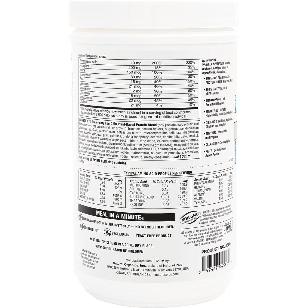 NTP097 | Back label showing supplement nutrition facts, ingredient list, and barcode on white tub - Thumbnail