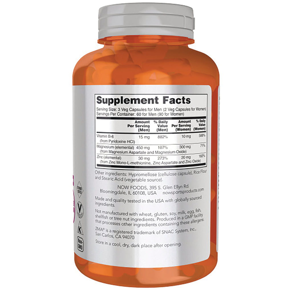 NWF1183 | back of orange supplement bottle showing Supplement Facts label and ingredient text - Thumbnail