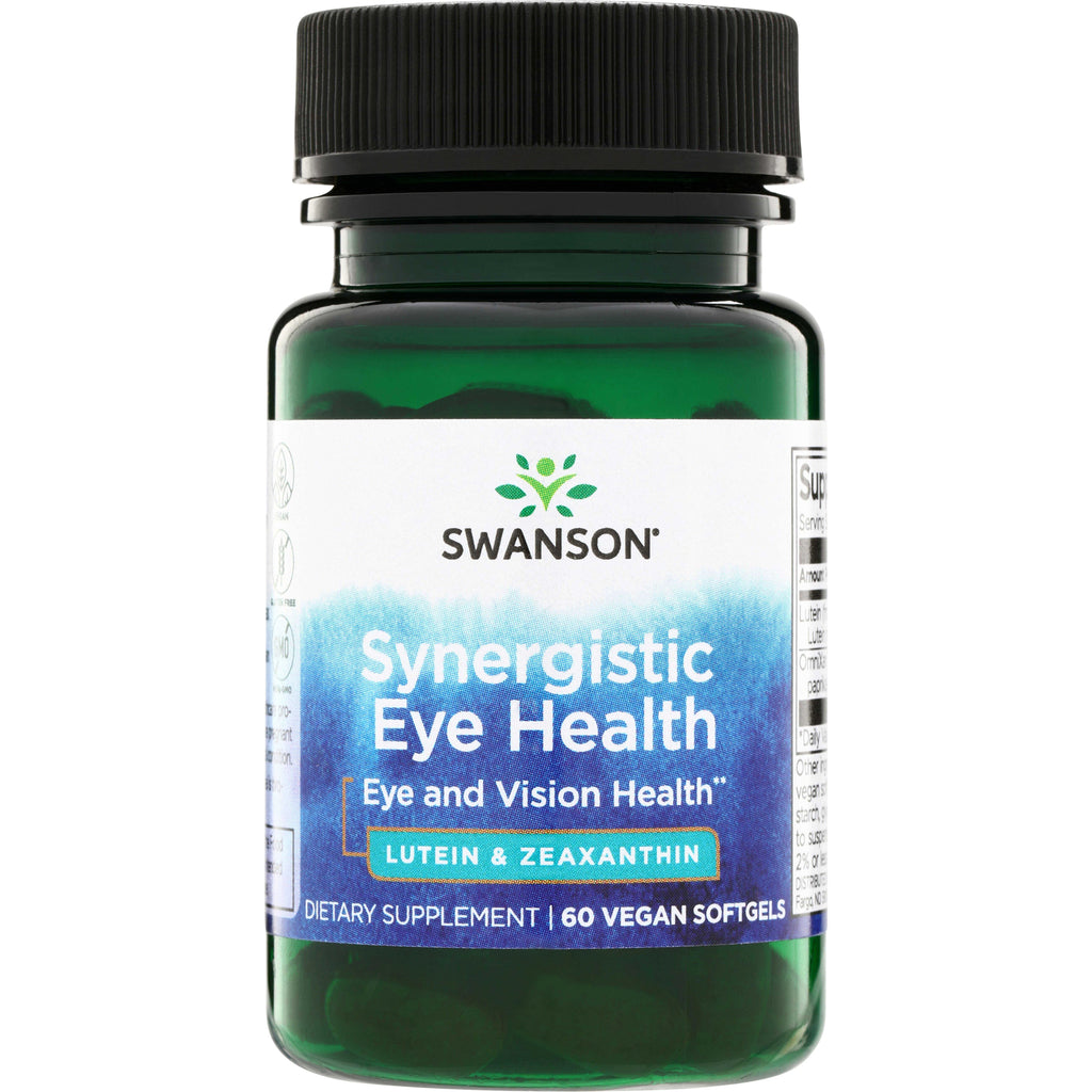 SWU986 | Swanson Synergistic Eye Health bottle, Lutein & Zeaxanthin, 60 vegan softgels - Thumbnail