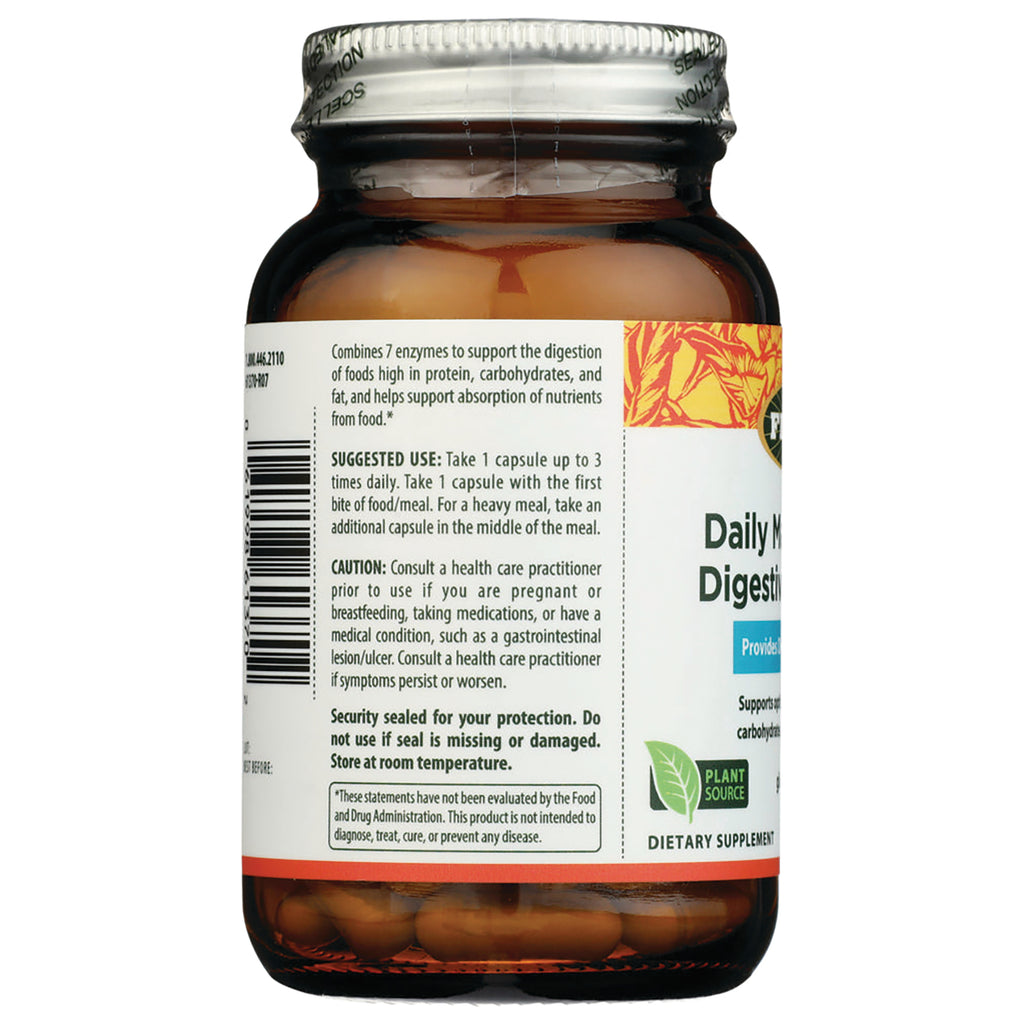 FL111 | Back label of supplement bottle showing suggested use, caution, barcode and capsules visible - Thumbnail