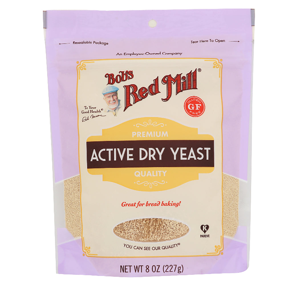 BOB472 | Bob's Red Mill Active Dry Yeast resealable 8 oz pouch with window, front packaging - Thumbnail