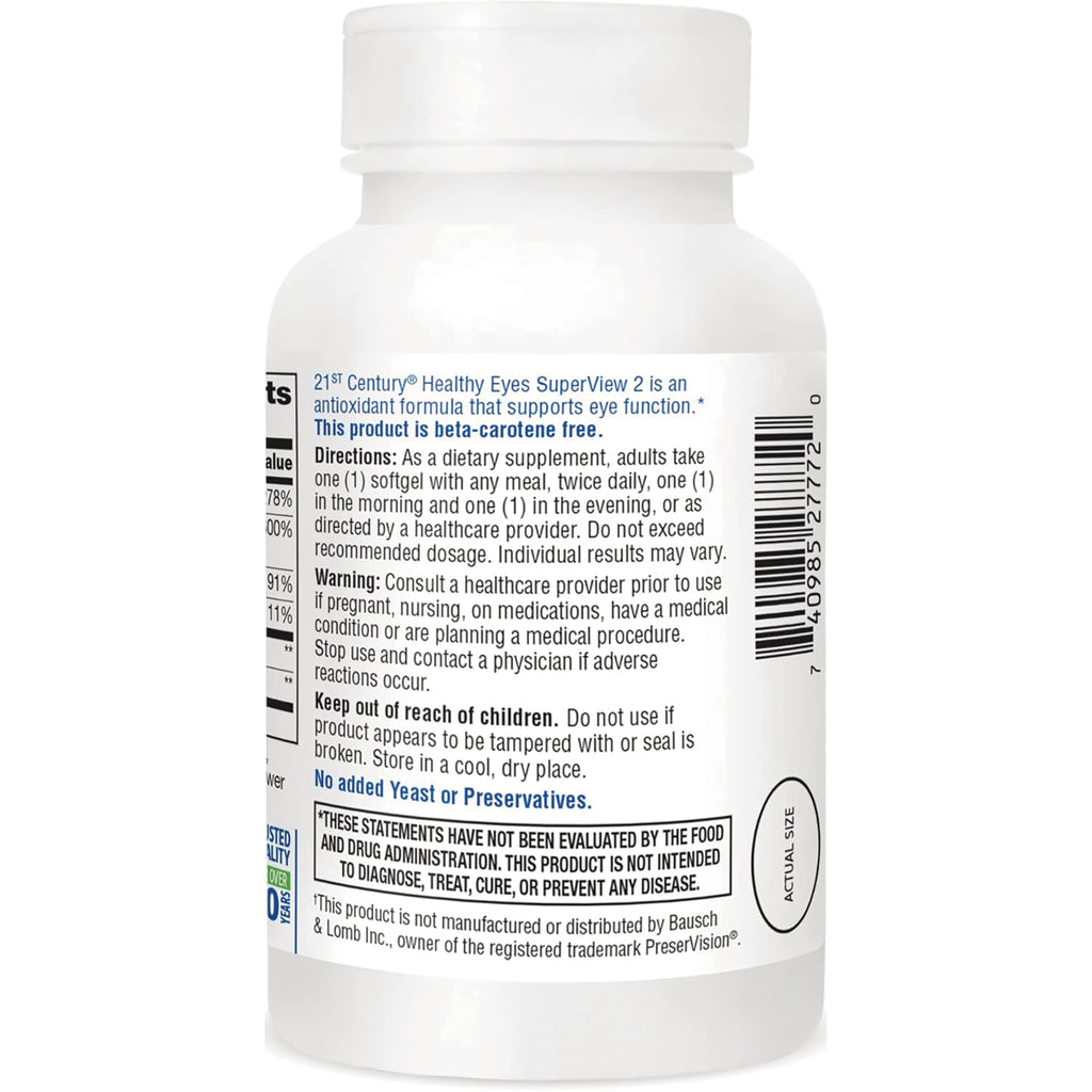 CNT269 | Back label of white supplement bottle showing directions, warnings, barcode, and disclaimer text - Thumbnail