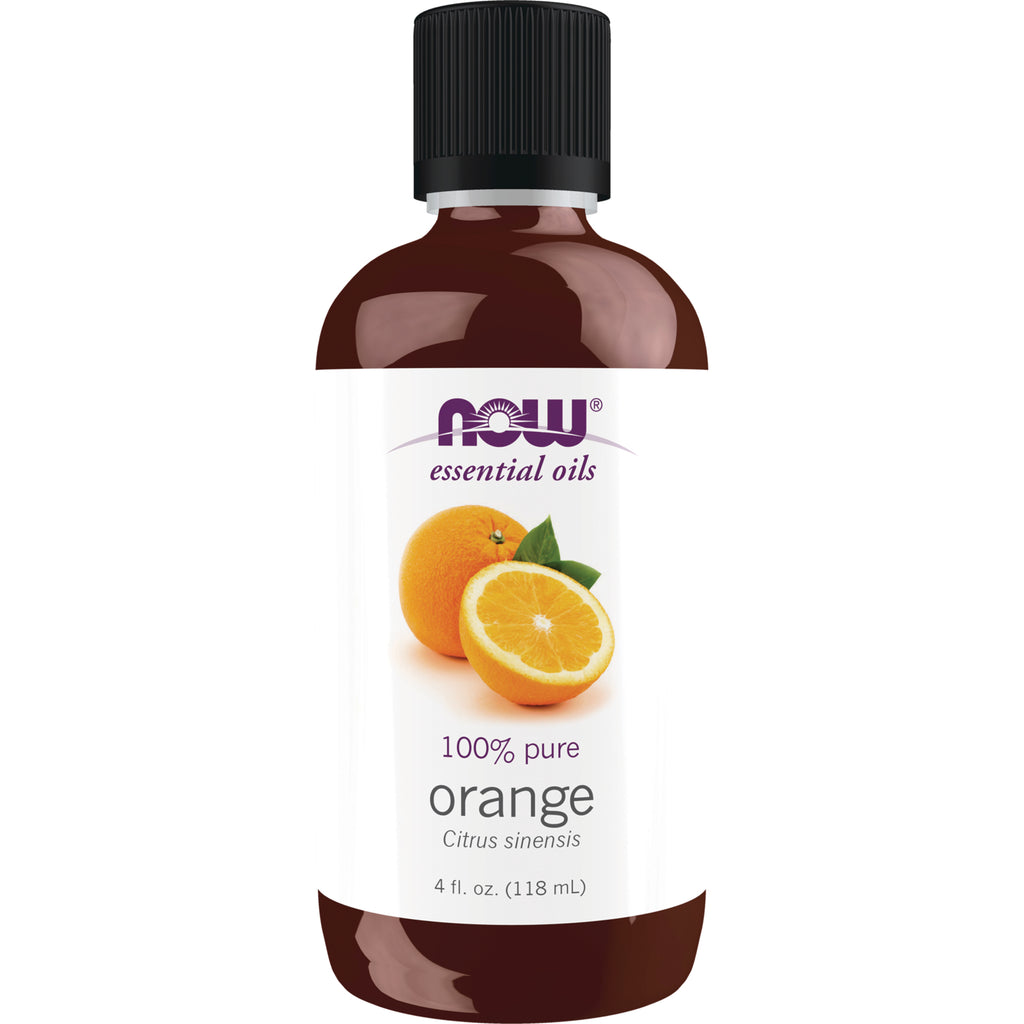 NWF501 | Brown 4 fl oz bottle of NOW essential oils 100% pure orange Citrus sinensis - Thumbnail