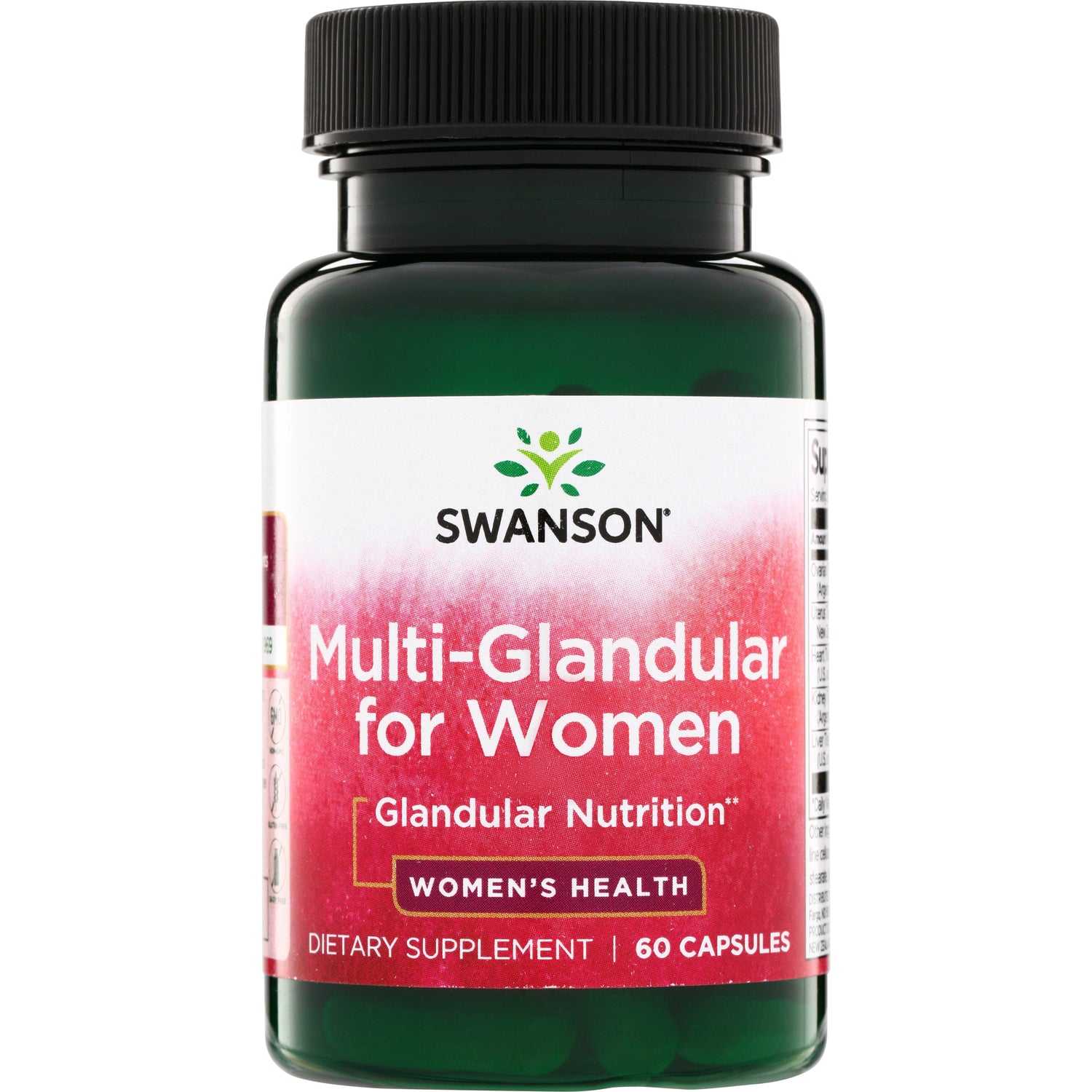 SW1321 | Swanson Multi-Glandular for Women, dietary supplement, 60 capsules bottle front