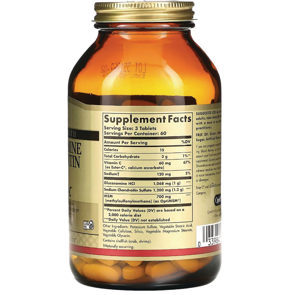 SLG316 | Back label showing supplement facts panel, ingredients and barcode on amber tablet bottle - Thumbnail