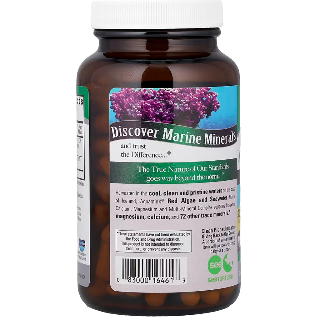 NAT399 | Back label describing Discover Marine Minerals, sourcing and mineral benefits with a gluten free icon - Thumbnail