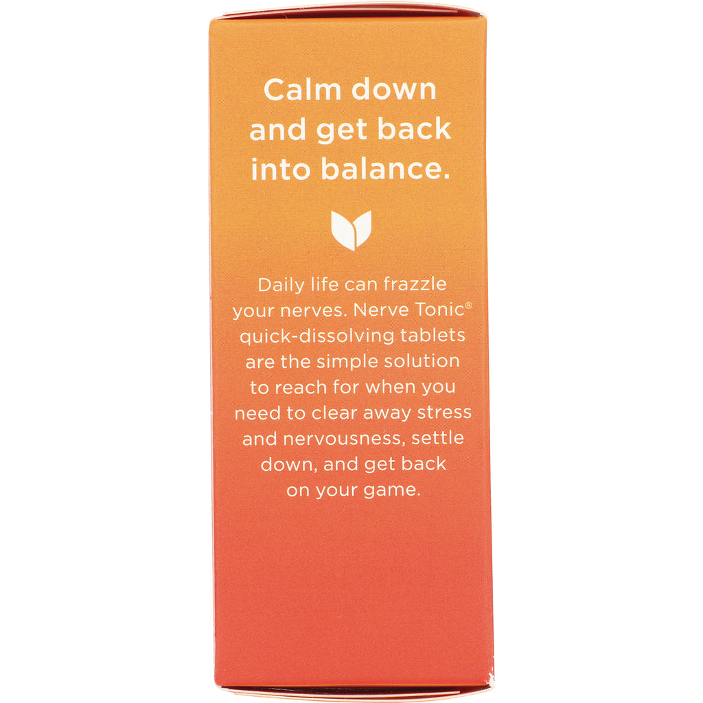 HY257 | orange side panel reading Calm down and get back into balance and describing Nerve Tonic quick-dissolving tablets - Thumbnail