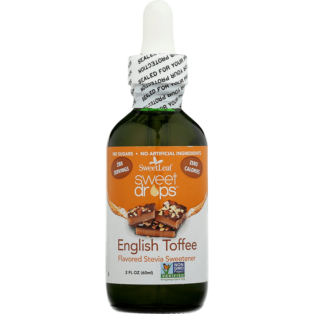 WA034 | SweetLeaf Sweet Drops English Toffee stevia sweetener, 2 fl oz dropper bottle - Thumbnail