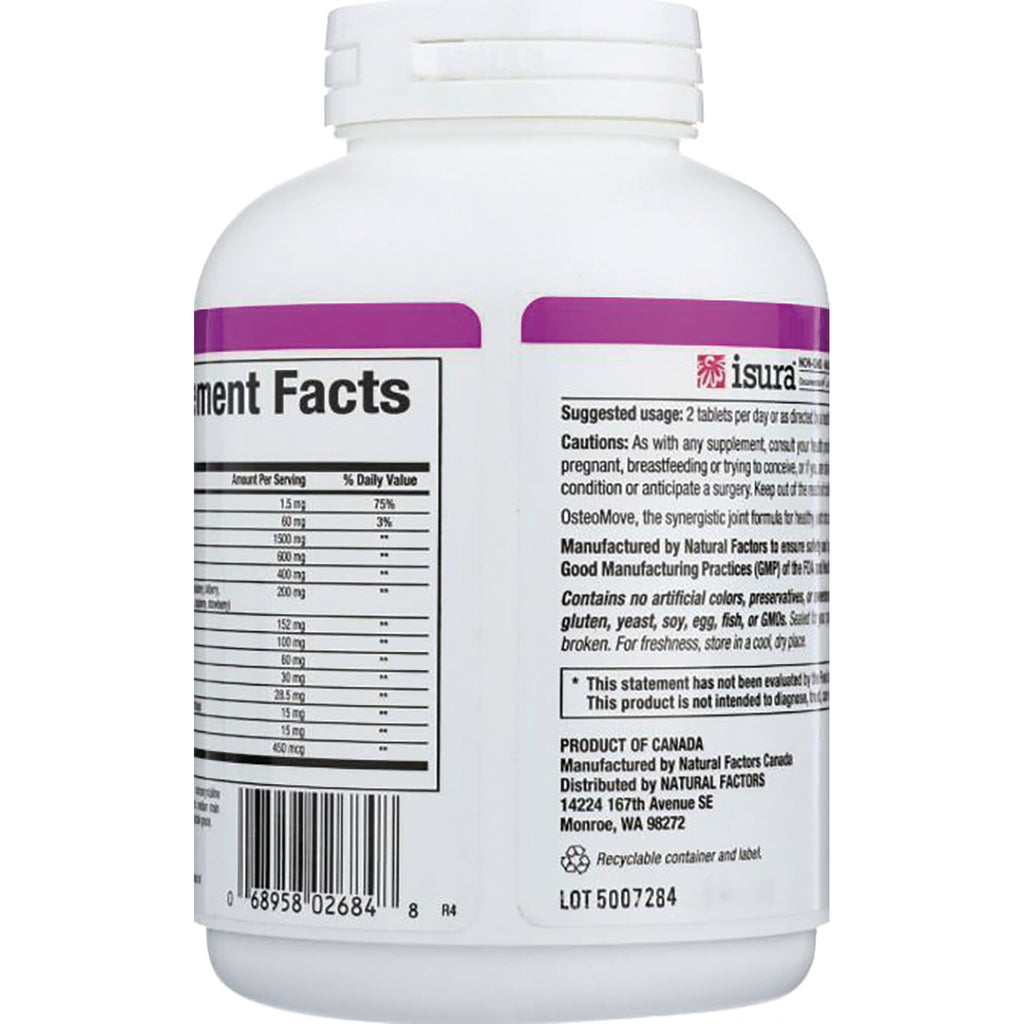 NFC115 | back label showing supplement facts, cautions, barcode and lot number on white bottle - Thumbnail