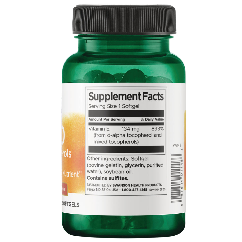 SW148 | Back label with supplement facts and serving information - Thumbnail
