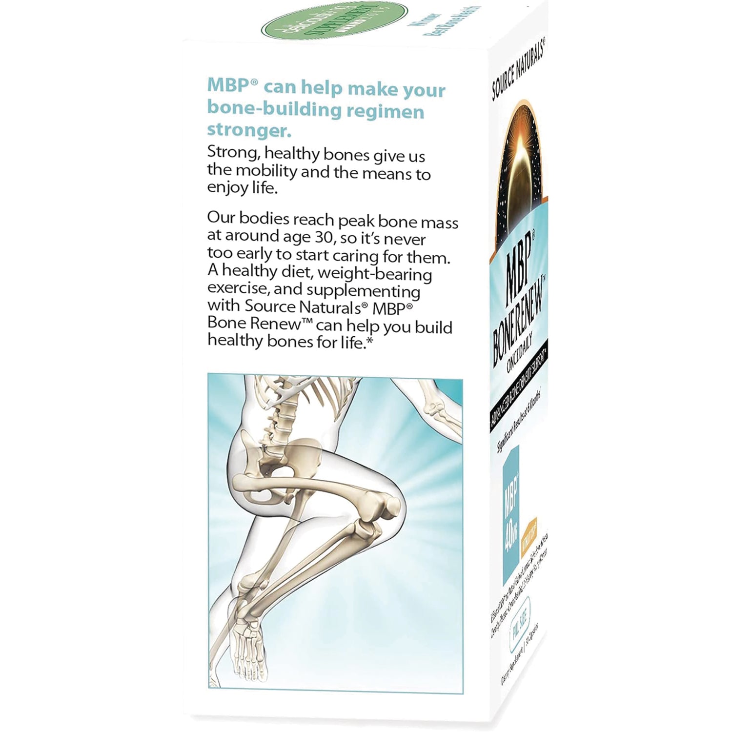 SN549 | MBP can help make your bone-building regimen stronger infographic with bone illustration