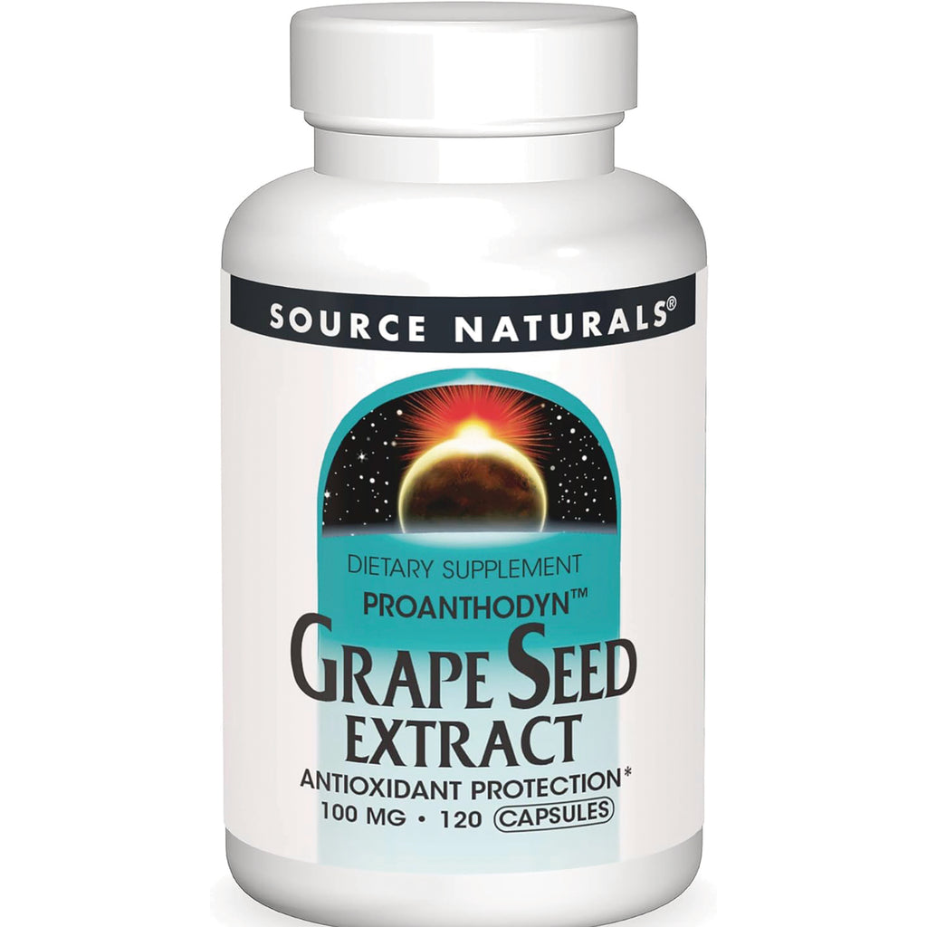 SN644 | Source Naturals Proanthodyn Grape Seed Extract, 100 mg, 120 capsules - Thumbnail