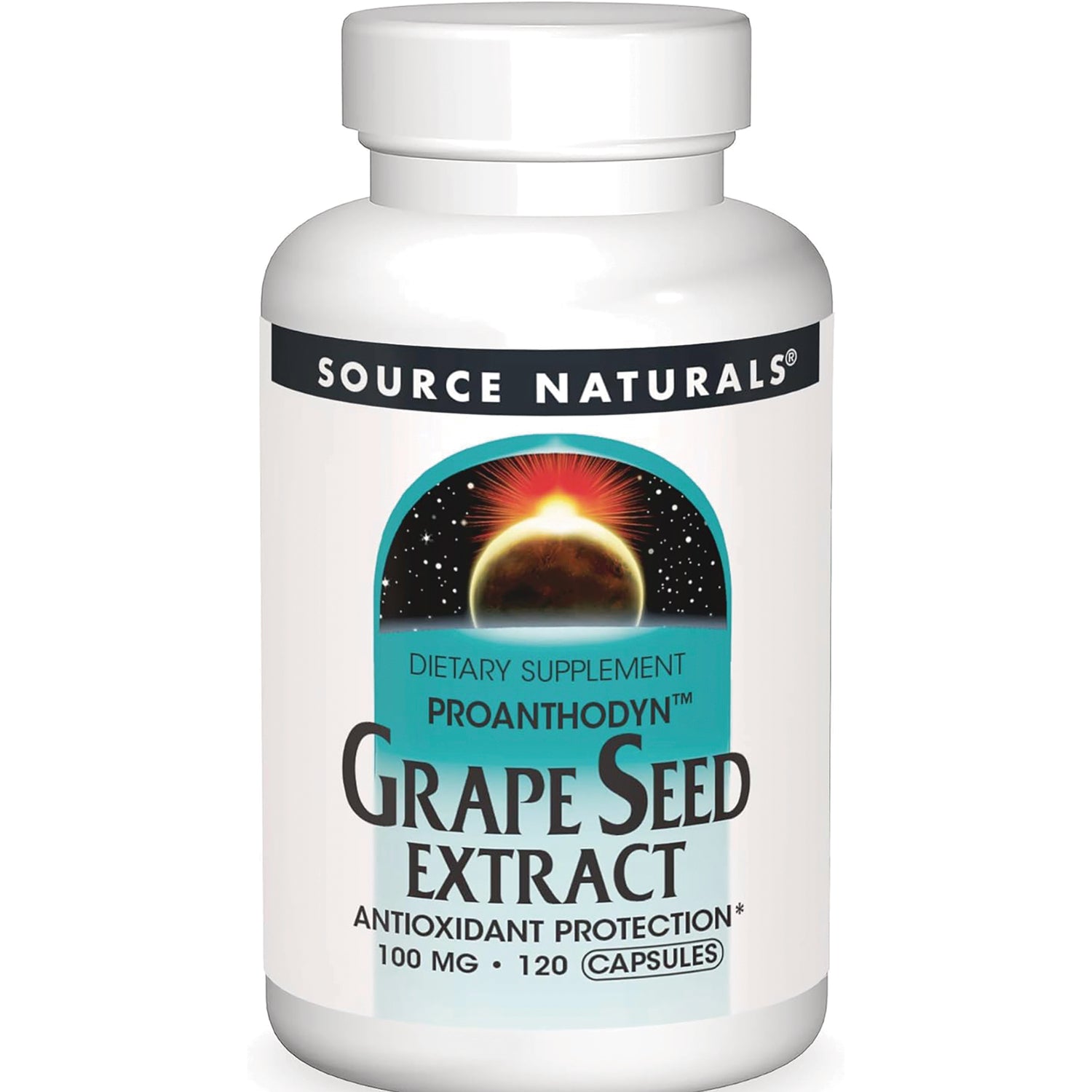 SN644 | Source Naturals Proanthodyn Grape Seed Extract, 100 mg, 120 capsules