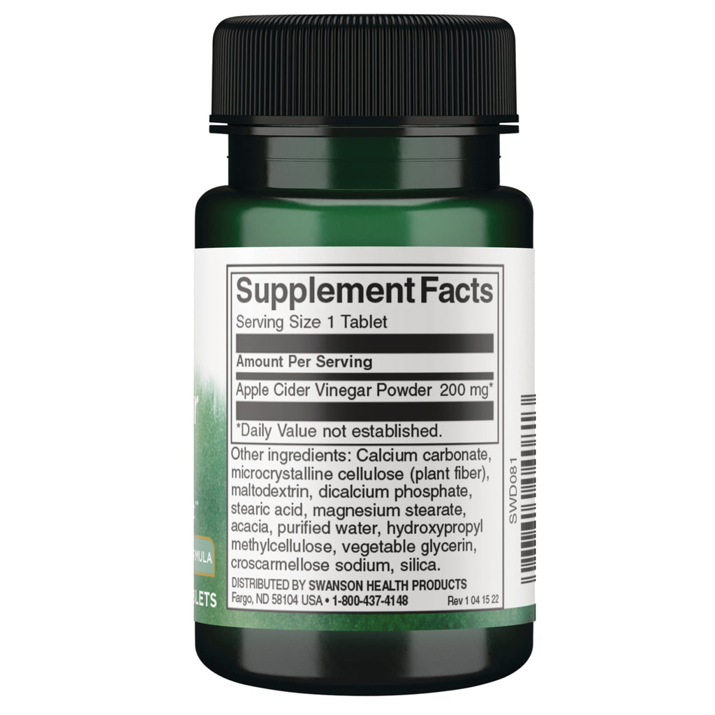 SWD081 | Back label with supplement facts and serving information - Thumbnail
