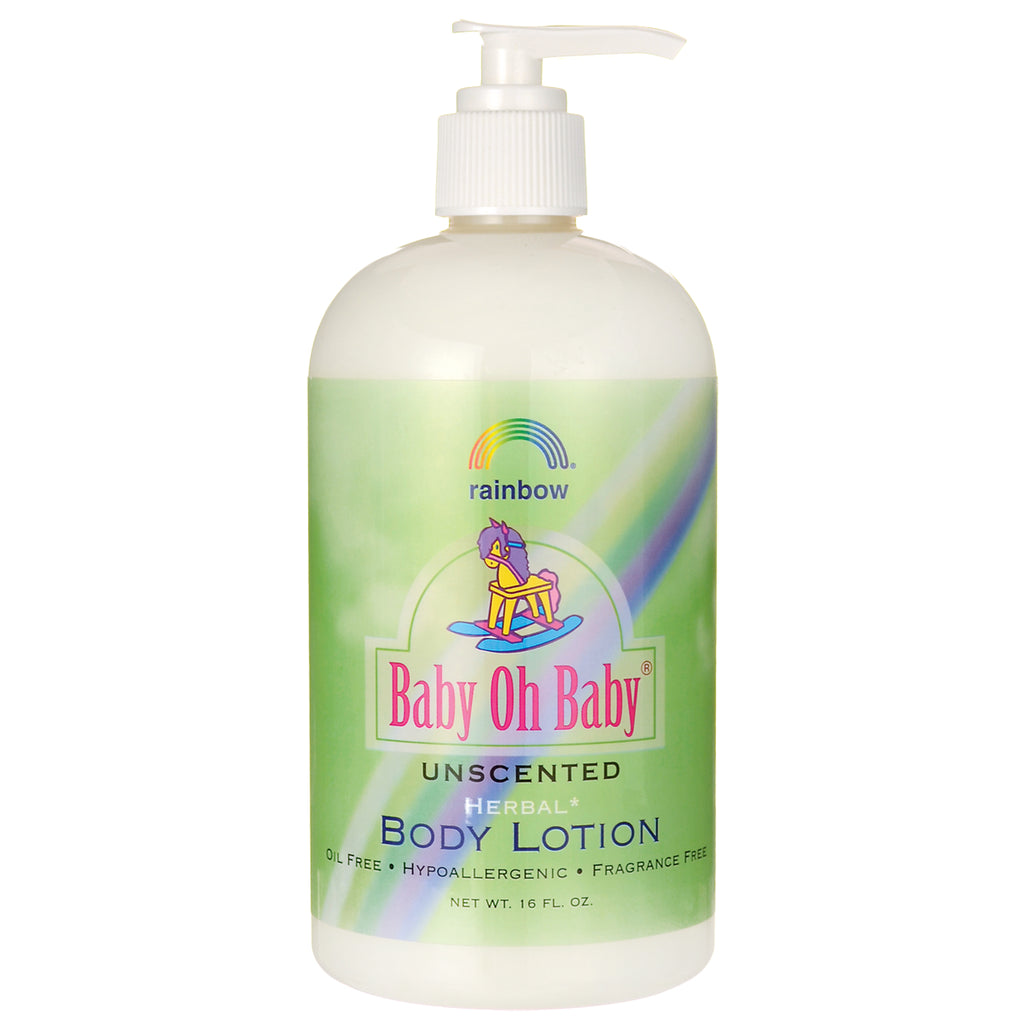 RBR002 | Baby Oh Baby unscented herbal body lotion 16 fl oz white pump bottle with green label - Thumbnail