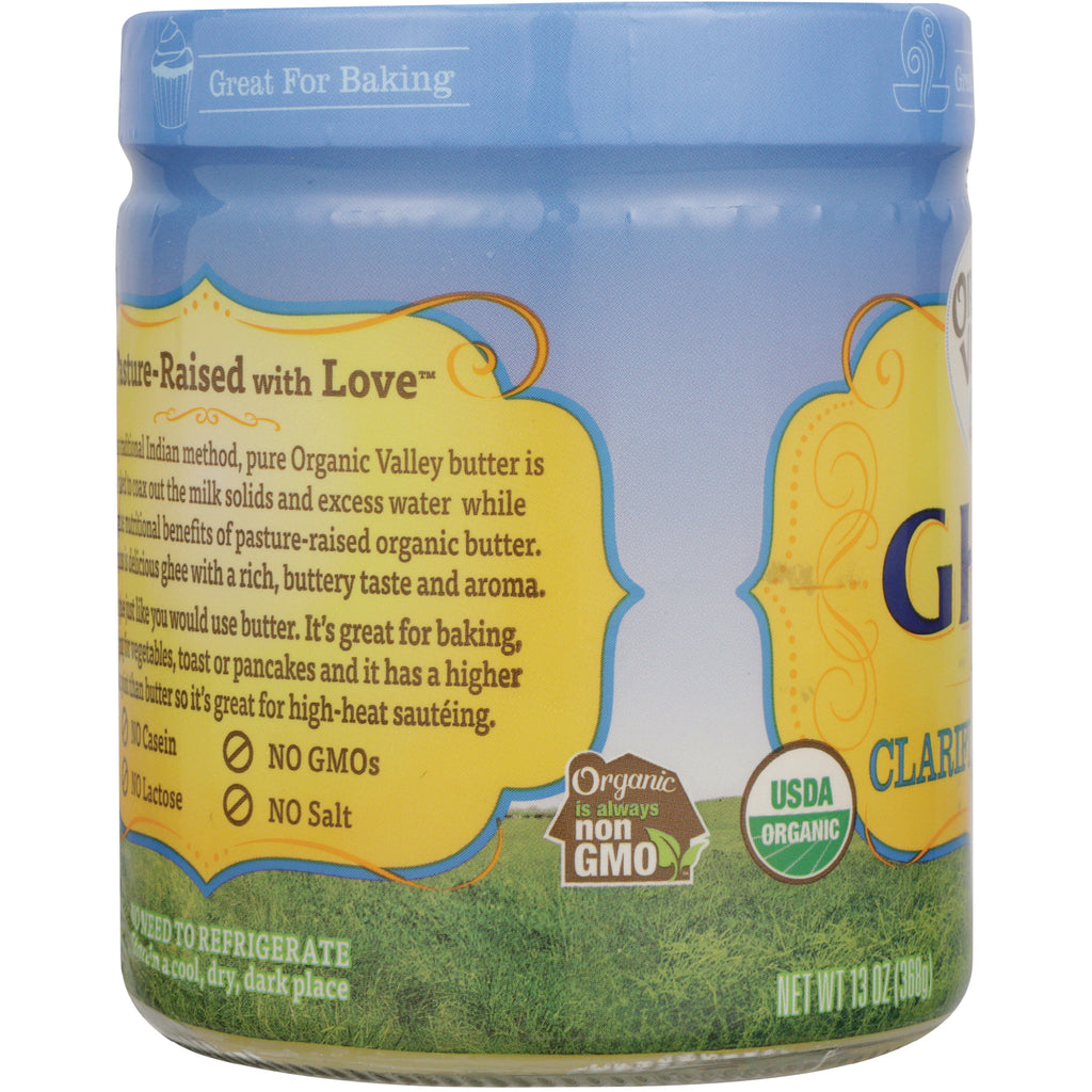 PUF001 | jar side label with pasture-raised butter description, Great For Baking text, non-GMO and USDA Organic logos - Thumbnail