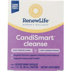 RNL014 | RenewLife CandiSmart cleanse front box with women's wellness logo and product claims