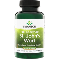 SW1353 | Swanson Full Spectrum St. John's Wort, 375 mg per capsule, 120 vegan capsules