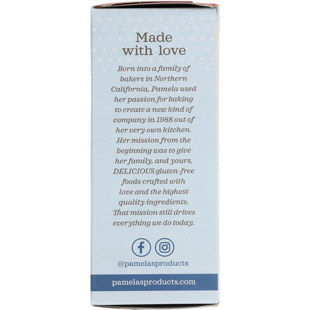 PAM011 | back panel with brand story text, social icons and pamelasproducts.com - Thumbnail