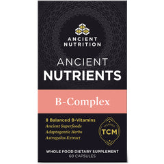 ATN053 | Ancient Nutrition Ancient Nutrients B-Complex supplement box front with TCM badge