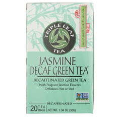 TLT019 | Triple Leaf Tea Jasmine Decaf Green Tea box front, 20 tea bags