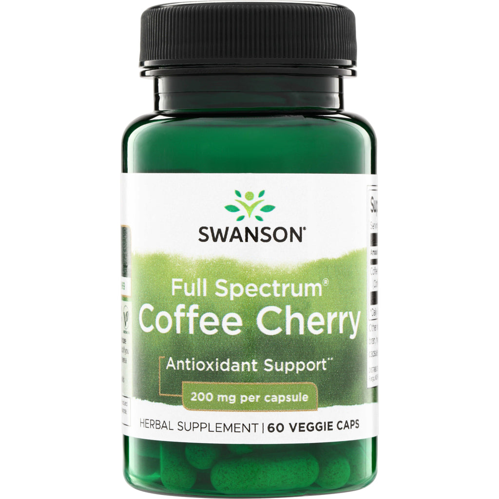 SW1685 | Swanson Full Spectrum Coffee Cherry, Antioxidant Support, 200 mg per capsule, 60 veggie caps - Thumbnail
