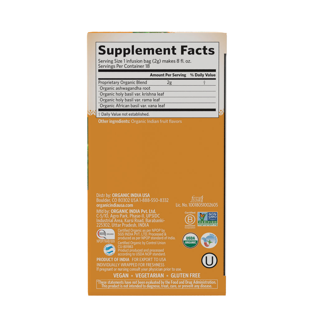 RGN103 | back of orange box showing Supplement Facts panel, ingredient list, and certification logos - Thumbnail