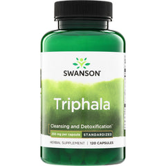 SWH065 | Swanson Triphala herbal supplement, 250 mg per capsule, 120 capsules, Standardized, Cleansing and Detoxification