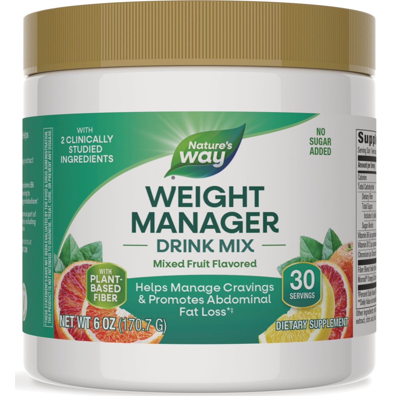 NW1071 | Nature's Way Weight Manager drink mix, mixed fruit flavor tub, 30 servings, 6 oz