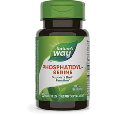 NW391 | Nature's Way Phosphatidylserine 60 softgels dietary supplement bottle, 100 mg per serving