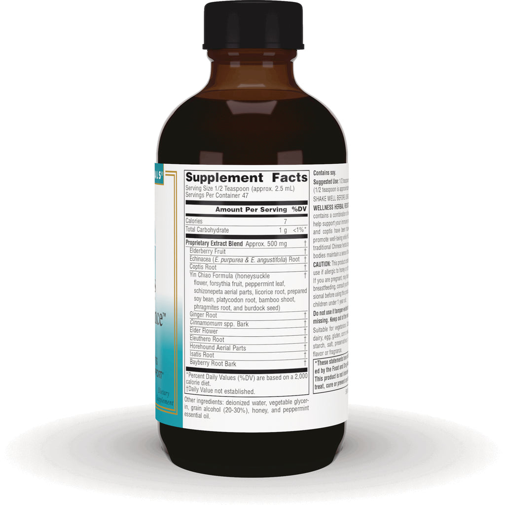 SN227 | Back label with Supplement Facts panel and ingredients on brown bottle - Thumbnail