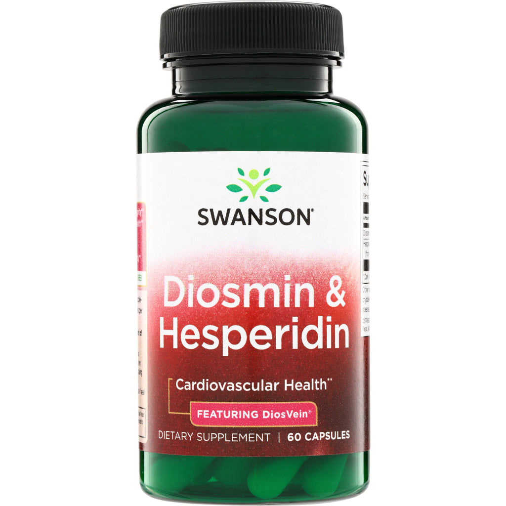 SWU720 | Swanson Diosmin & Hesperidin supplement bottle, Cardiovascular Health, Featuring DiosVein, 60 capsules - Thumbnail