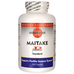 MSH015 | Mushroom Wisdom Maitake P fraction Standard supplement bottle, 360 capsules, supports healthy immune system