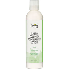Reviva Labs Elastin Collagen Body Firming Lotion bottle with green label, 8 fl oz