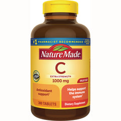 NTM176 | Nature Made C extra strength 1000 mg bottle with yellow label, 300 tablets