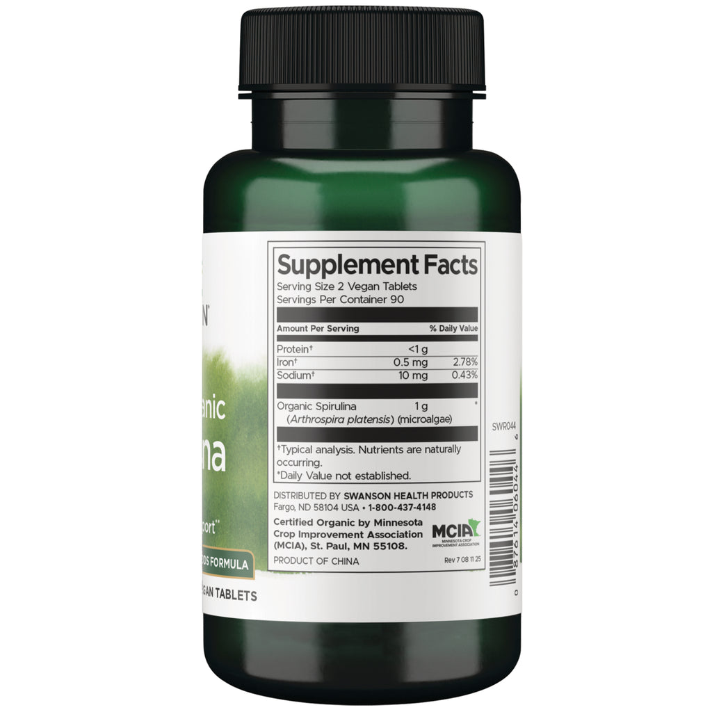 SWR044 | Back label with supplement facts and serving information - Thumbnail