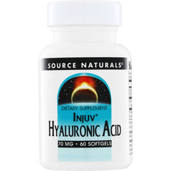 SN344 | Source Naturals Injuv Hyaluronic Acid dietary supplement, 70 mg, 60 softgels