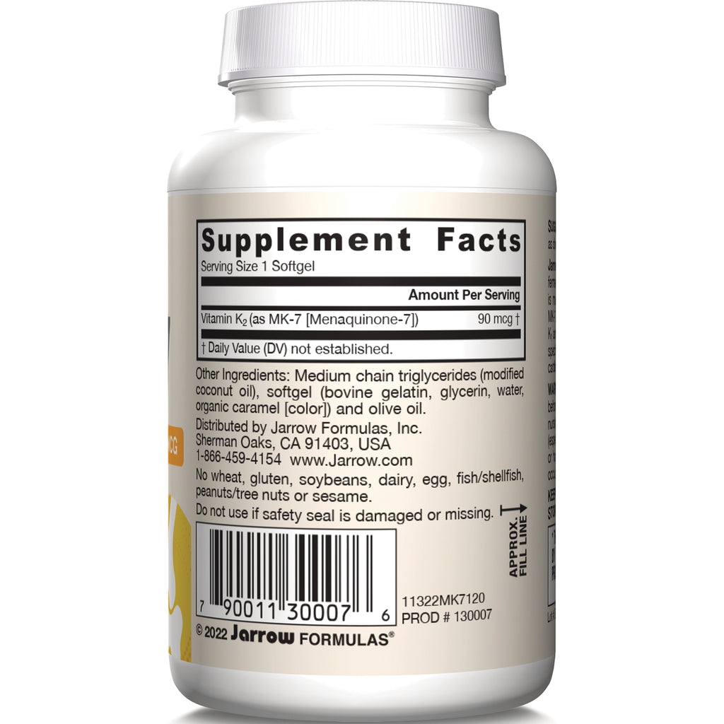 JR284 | Back label showing Supplement Facts panel, ingredient list and barcode on a Jarrow Formulas bottle - Thumbnail