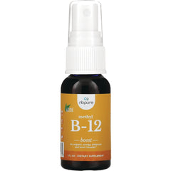 PDV003 | amber spray bottle labeled methyl B-12 boost, nbpure dietary supplement