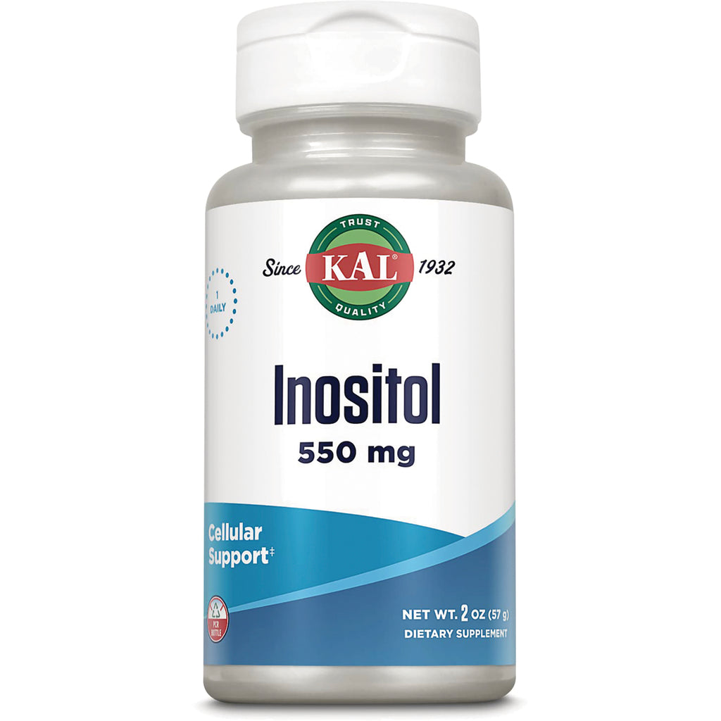 KL522 | KAL Inositol 550 mg dietary supplement bottle, front label showing Cellular Support and net wt 2 oz - Thumbnail