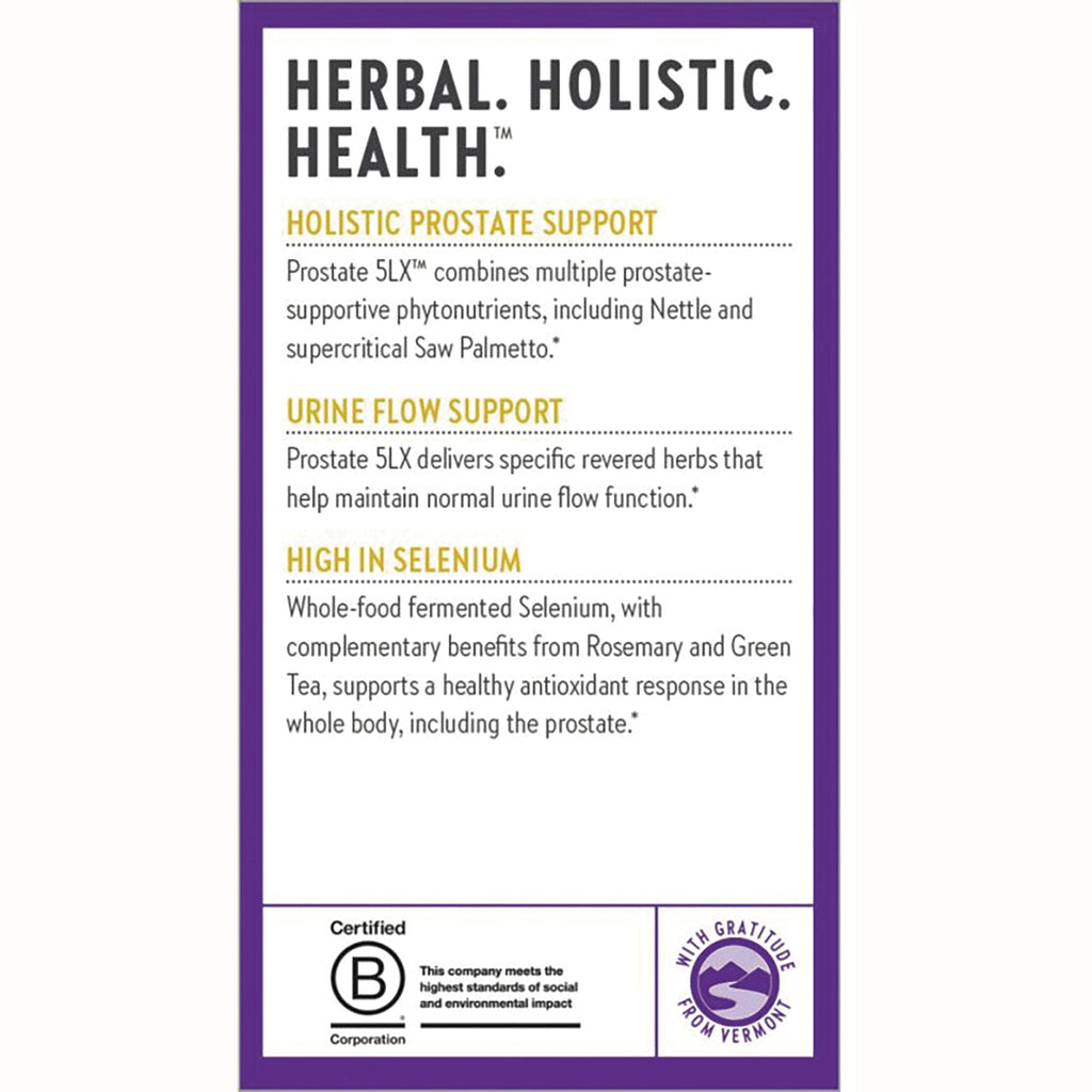 NWC273 | product infographic listing holistic prostate support, urine flow support, and high selenium benefits - Thumbnail