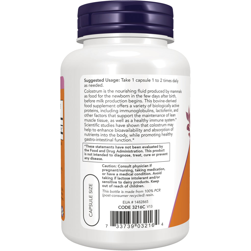 NWF237 | Back of white supplement bottle showing suggested usage, caution text, barcode and capsule size - Thumbnail